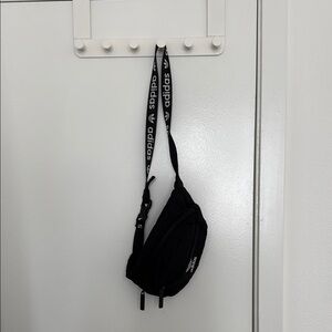 Adidas Black Sling Bag with Logo Strap